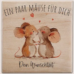 Скарбничка One Pair of Mice дерев'яна на день народження з замком synthetic.ua - Фото 1