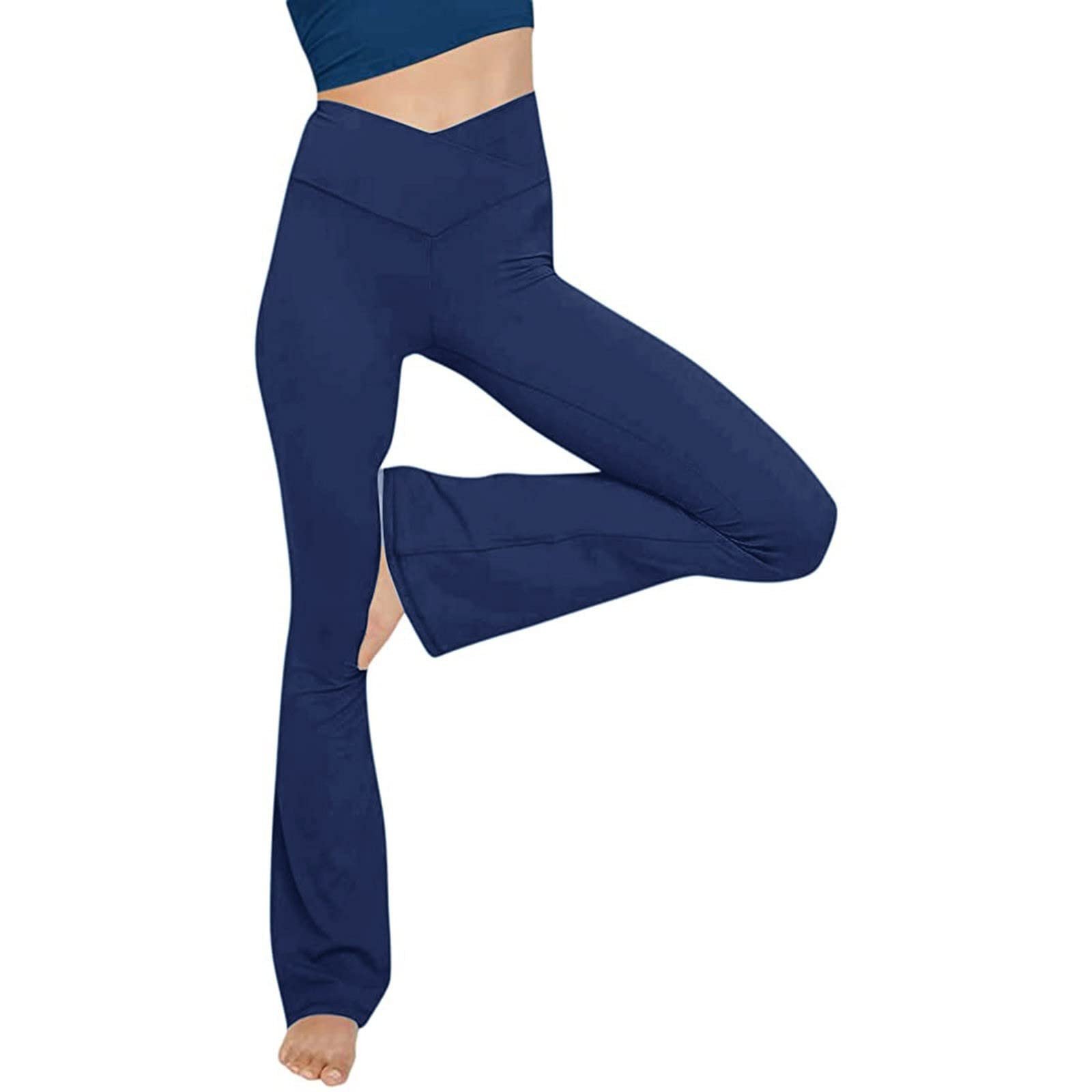 Легінси Yogahose Жіночі Еластичні Спортивні Легінси з Високою Талією, Широкі Штани-Кльош Для Йоги та Пілатесу, Довгі Для Жінок, фото №1