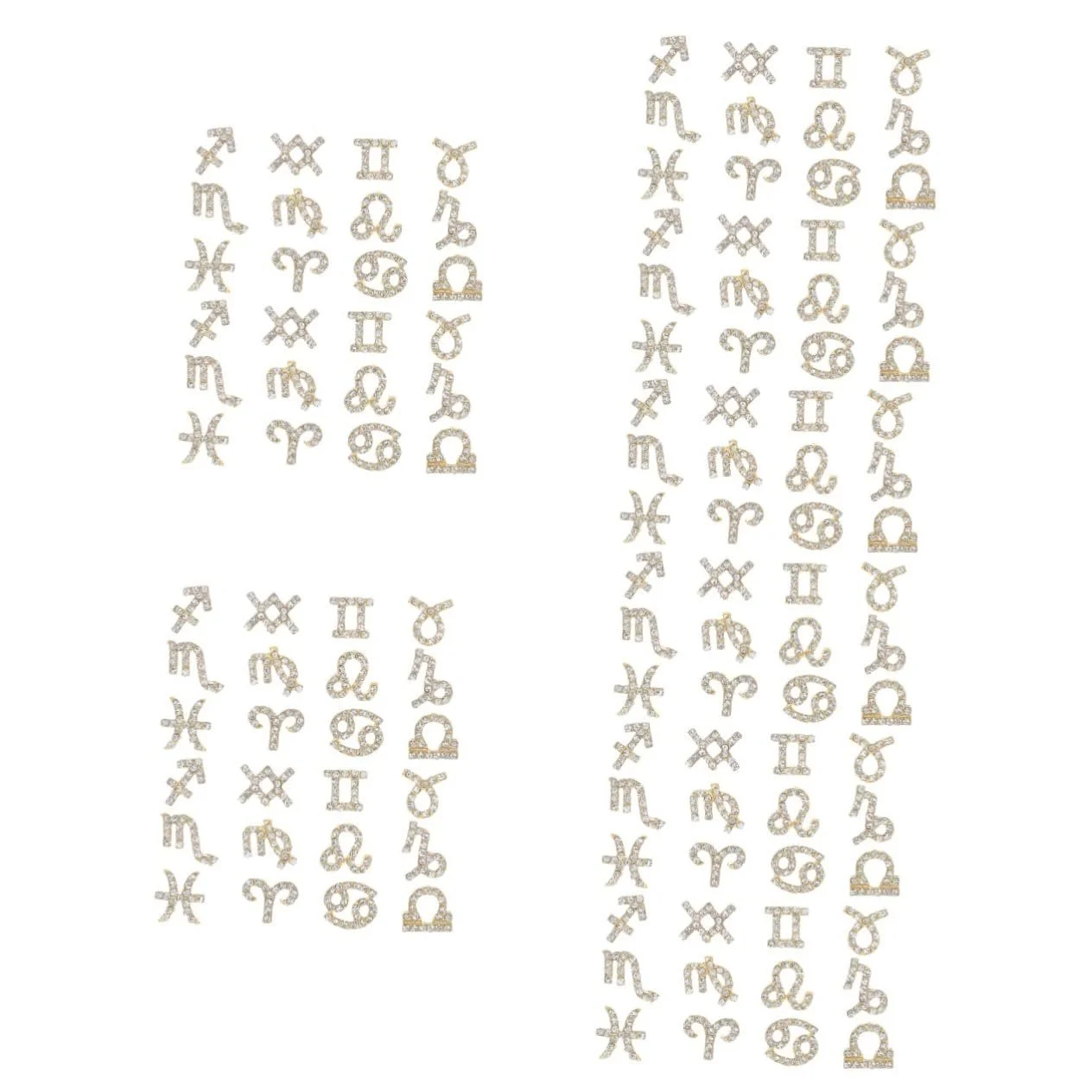 Украшения для ногтей Healvian, 120 шт., знак зодиака, наклейки для ногтей, стразы для ногтей, металлические украшения, фото №1