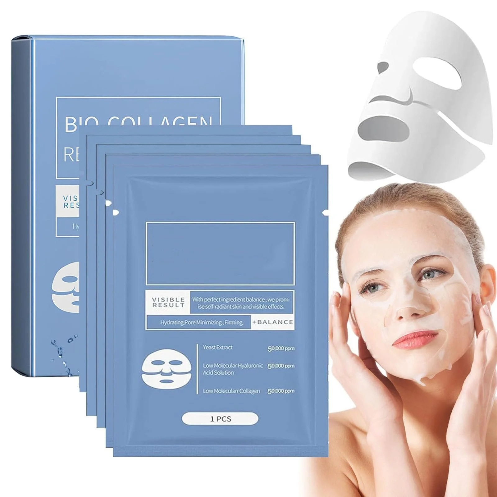 Маска для обличчя Organic Collagen Real Deep, набір з 5 штук, фото №1 Маска для обличчя Organic Collagen Real Deep, набір з 5 штук, фото №1