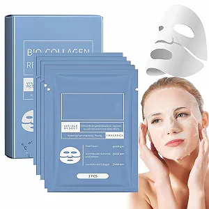 Маска для обличчя Organic Collagen Real Deep, набір з 5 штук - Фото 1