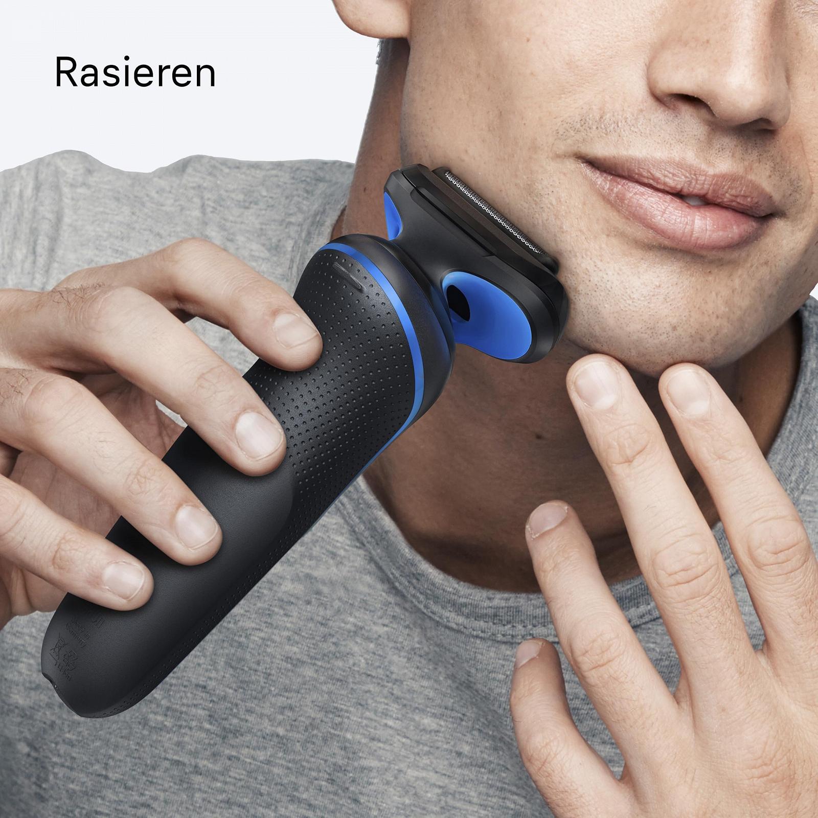 Электробритва Braun Series 5 52-B7000cc станция SmartCare 3 гибких лезвия Blue, фото №5 Электробритва Braun Series 5 52-B7000cc станция SmartCare 3 гибких лезвия Blue, фото №5