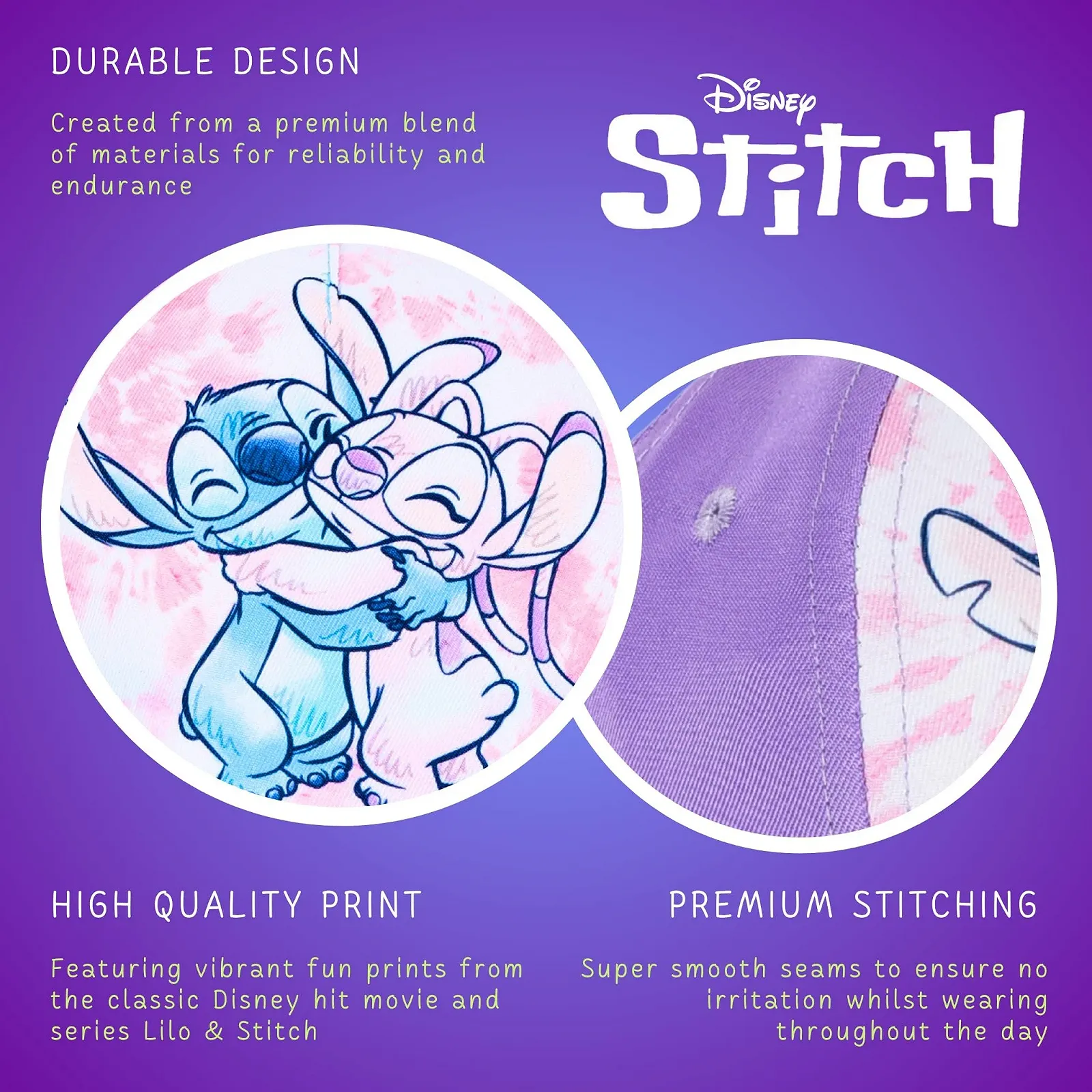 Бейсболка Disney Stitch and Angel для девочек летняя детская для подростков, фото №4