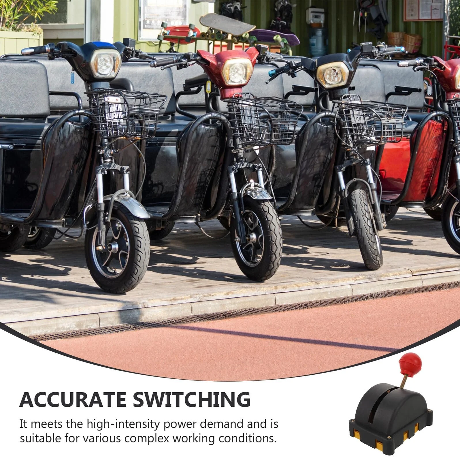 Перемикач для електротрицикла реверсивний мідний провідник корпус ABS ударостійкий, фото №3