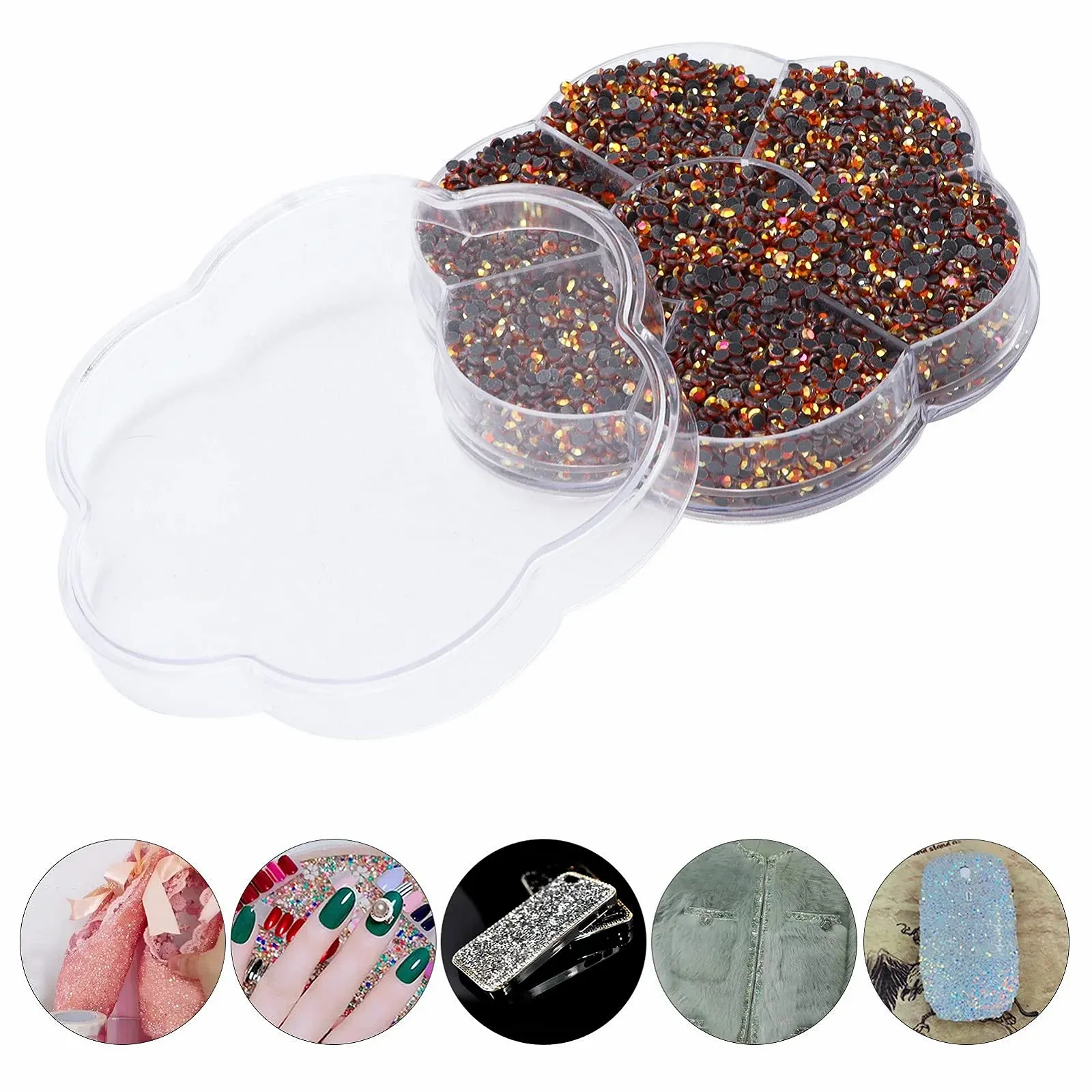 Стразы круглые Iridescent DIY 14400 штук, разноцветные, фото №8