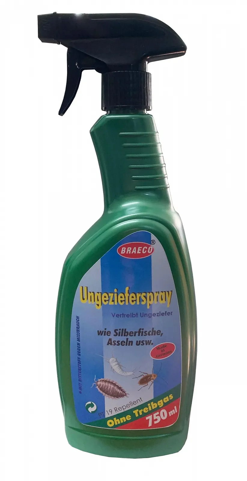 Спрей от вредителей Braeco PT 19 3 x 750 ml + жетон для тележки ILODA, фото №2