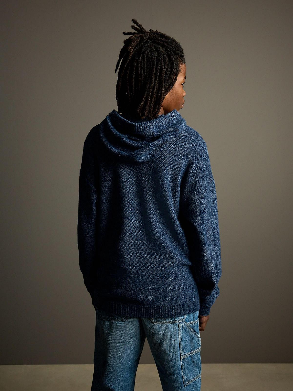 Вязаная Толстовка с капюшоном NEXT для мальчиков, фото №2