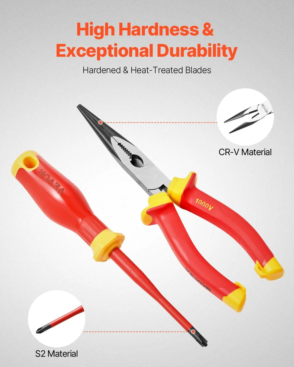 Набір ізольованих викруток VEVOR 50 шт. 1000 В, фото №3