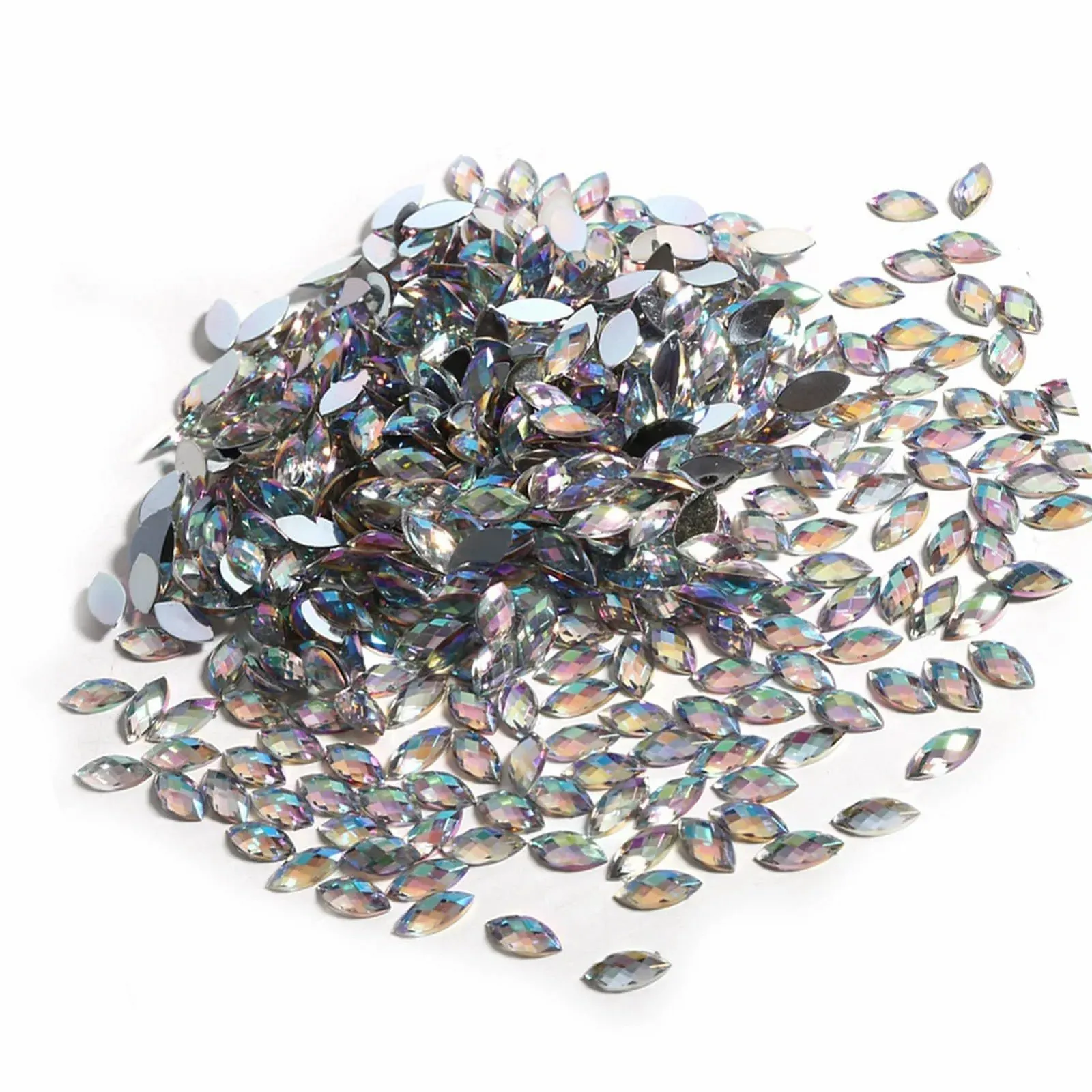 Стрази Плоскі 7x15мм WHITE, 500 шт, фото №7