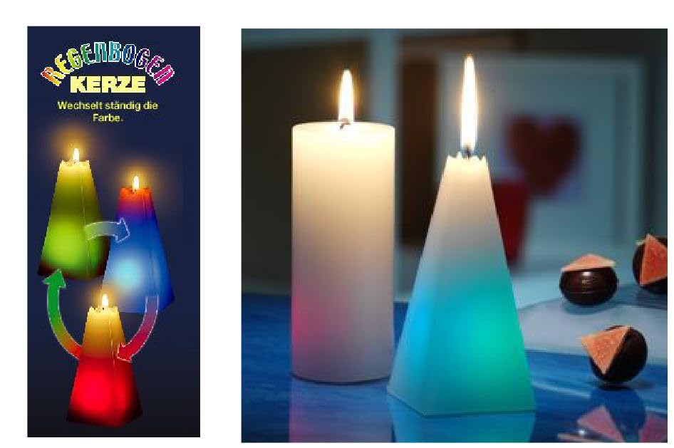 Свічки Luna24 Rainbow із зміною кольору, круглі, бездротові, упаковка з 4 штук, фото №1