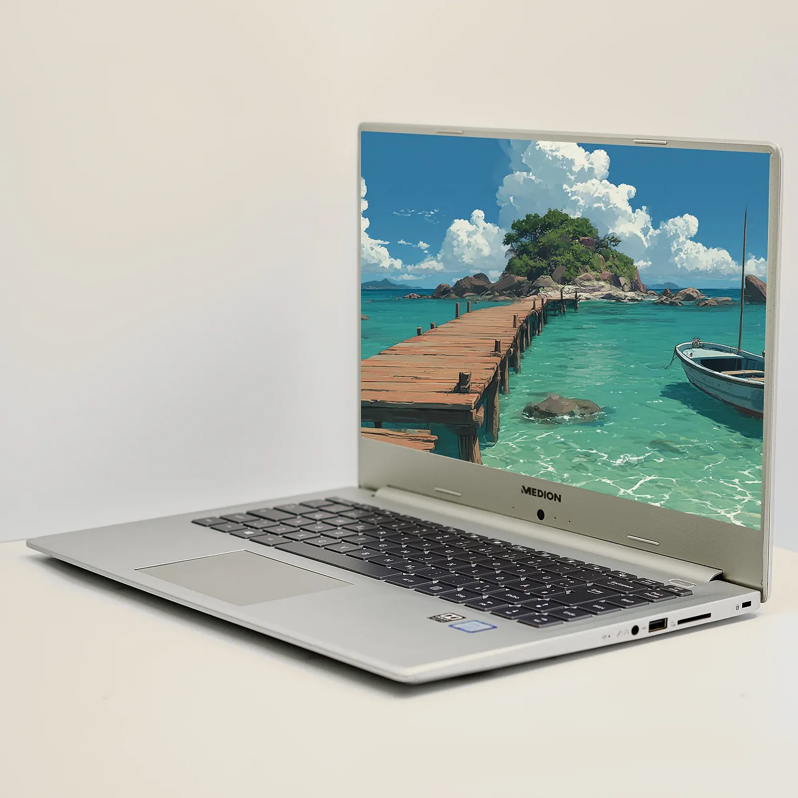 Ноутбук 15.6'' Medion (Lenovo Group) Akoya S6445 | Intel Core i3-8145U | IPS (1920x1080) FullHD | RAM DDR4 16 ГБ | SSD 256 ГБ | Intel UHD Graphics 620 | Металевий корпус | Win11  (5067), фото №3