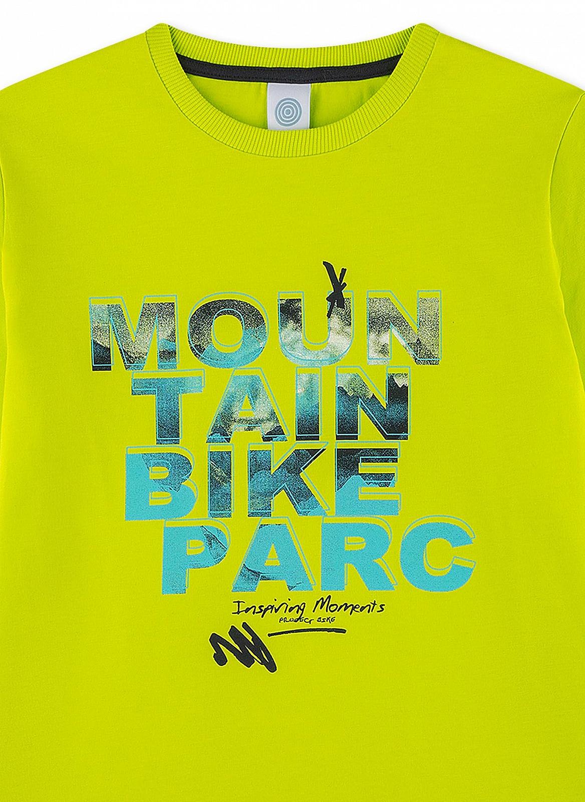 Пижама Sanetta для мальчиков длинная зеленая, фото №3