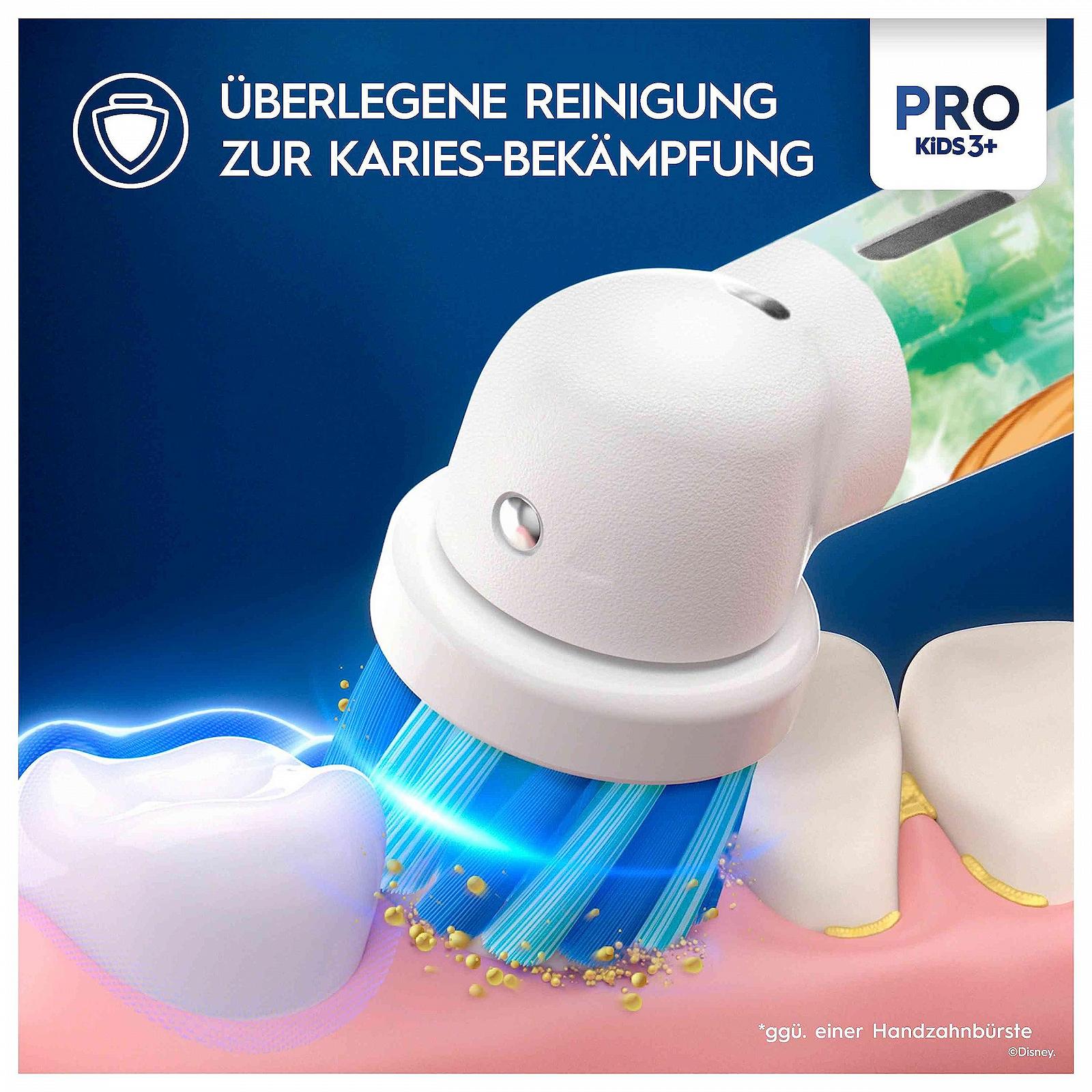 Електрична зубна щітка Oral-B Pro Kids Princess для дітей від 3 років з режимом Sensitive+ Purple/Blue, фото №2