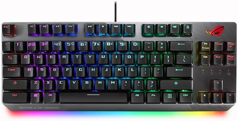 Ігрова клавіатура ASUS ROG Strix Scope TKL / Механічна / Cherry MX Brown Switch / RGB підсвітка / UKR / Black, фото №1 Ігрова клавіатура ASUS ROG Strix Scope TKL / Механічна / Cherry MX Brown Switch / RGB підсвітка / UKR / Black, фото №1