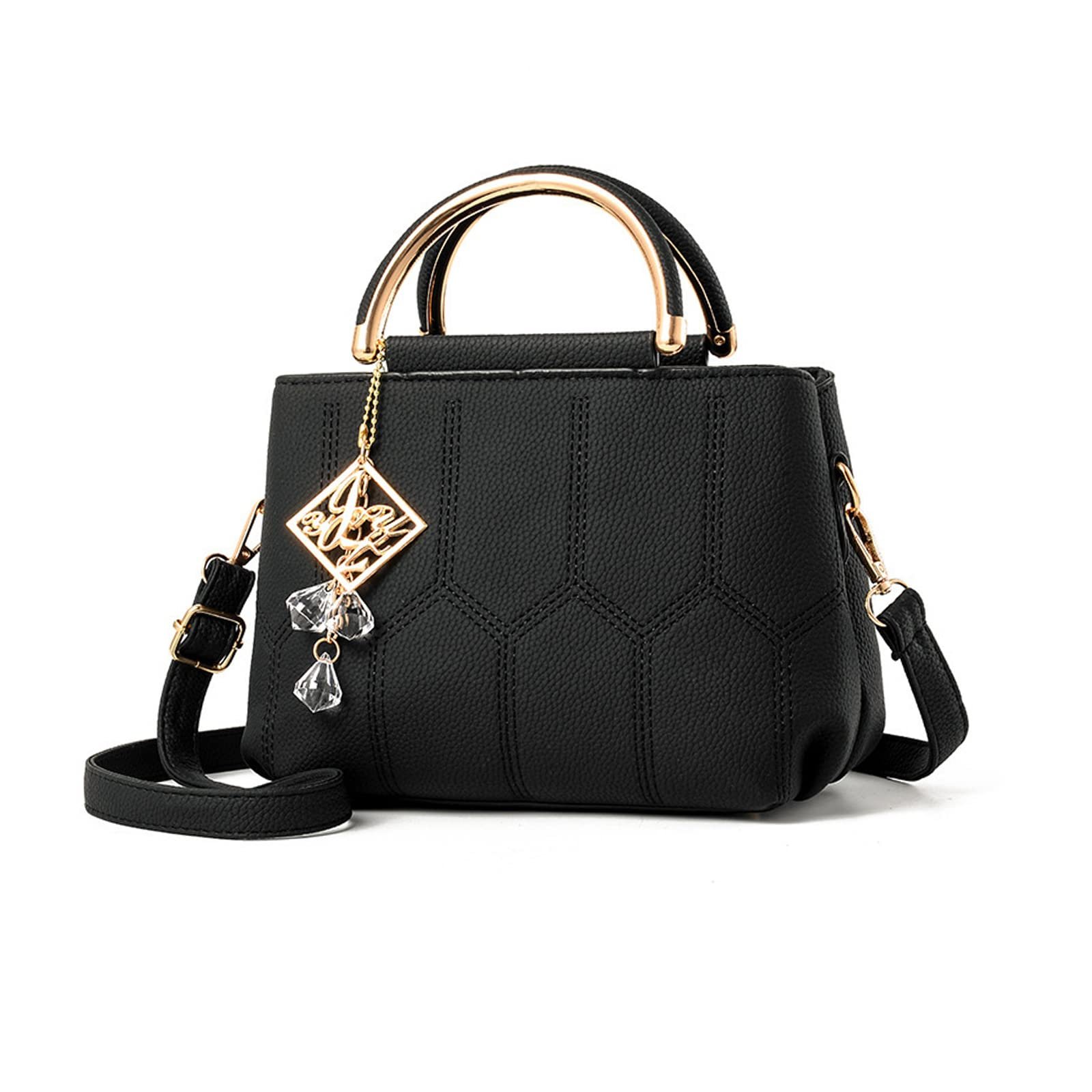 Сумка NICOLE & DORIS, маленька, на плече, зі штучної шкіри, чорна, з підвіскою, фото №1