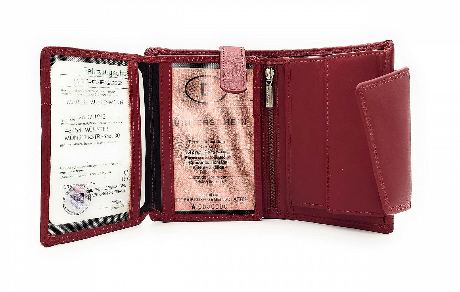 Кошелек Женский из Кожи Genuine Leather Classic Red, красный, фото №3