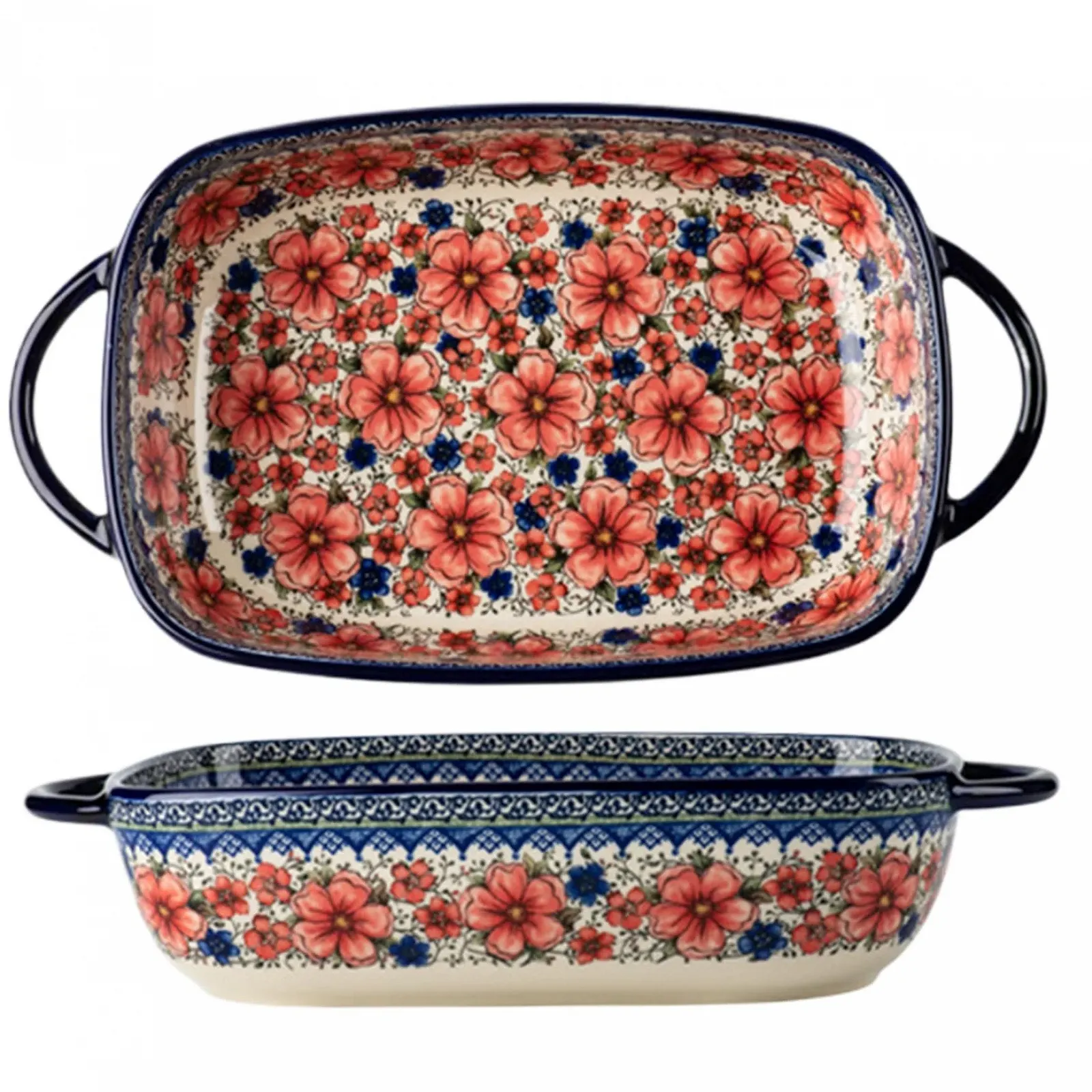 Форма для запікання Керамічна Прямокутна 13 x 7.5 дюймів Глибина 2.8 дюйма 2 л, фото №1