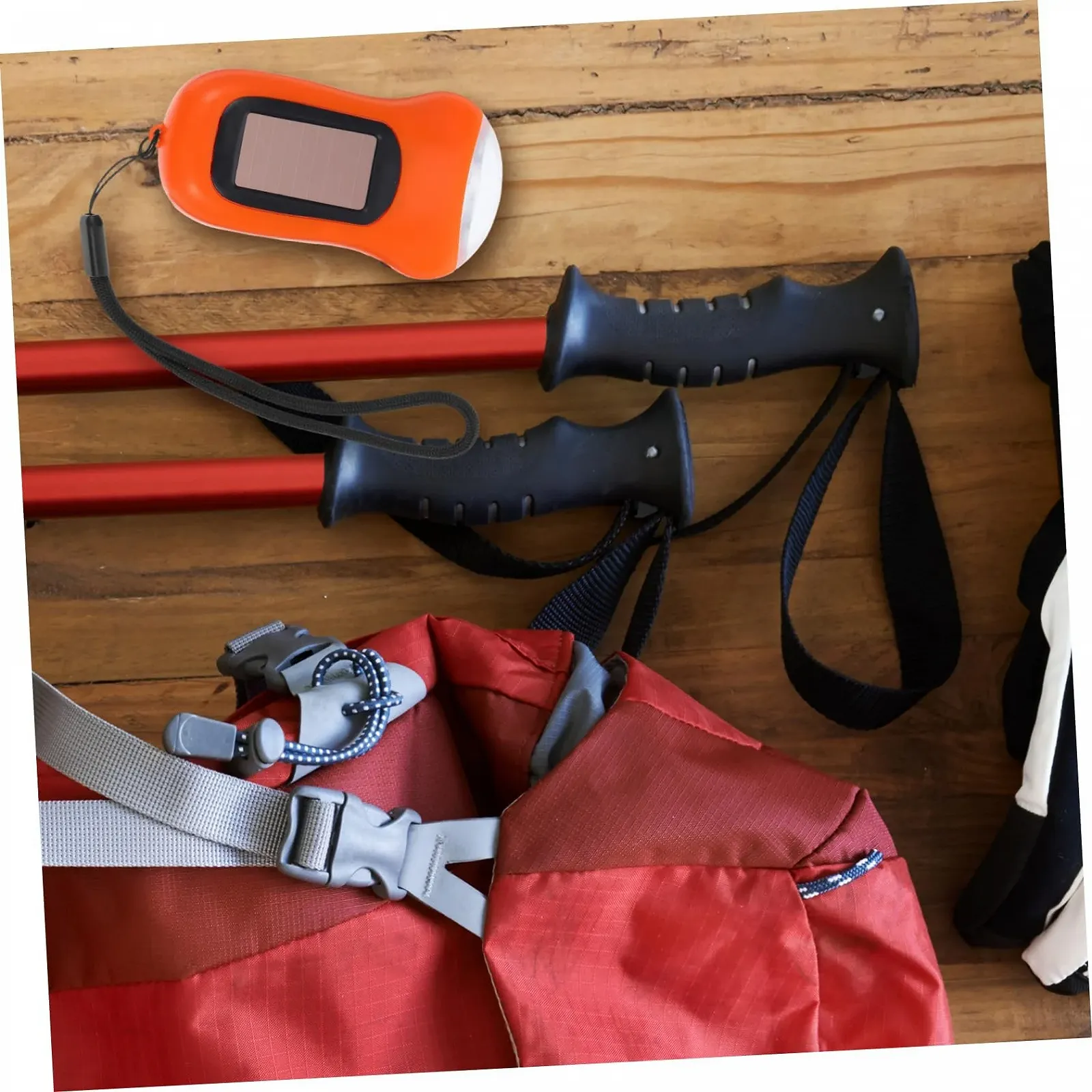 Ручний ліхтар на сонячній батареї NUOBESTY для активного відпочинку, надзвичайних ситуацій і дому, помаранчевий, фото №5