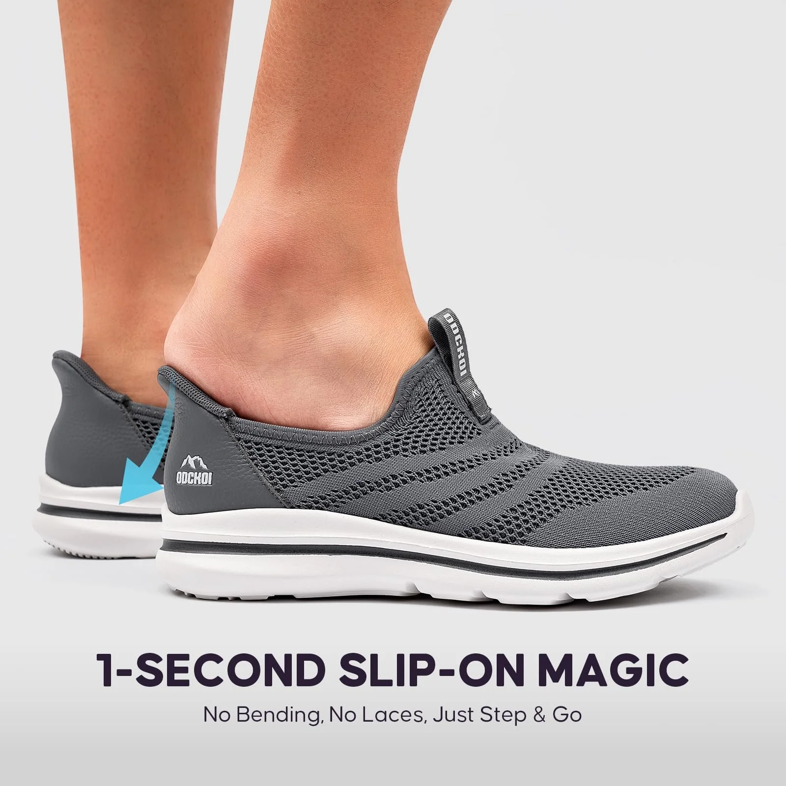 Чоловічі кросівки ODCKOI Без шнурків для ходьби, зручні тенісні кросівки, фото №3