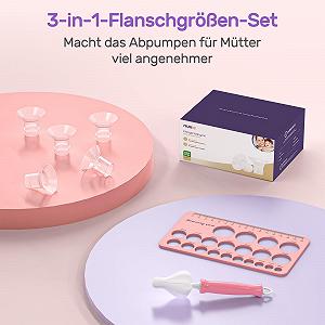 Вставка для молокоотсоса Nuliie, набор 10 шт, 13/15/17/19/21 мм, совместимая с Momcozy/Medela/Nuliie synthetic.ua - Фото 1