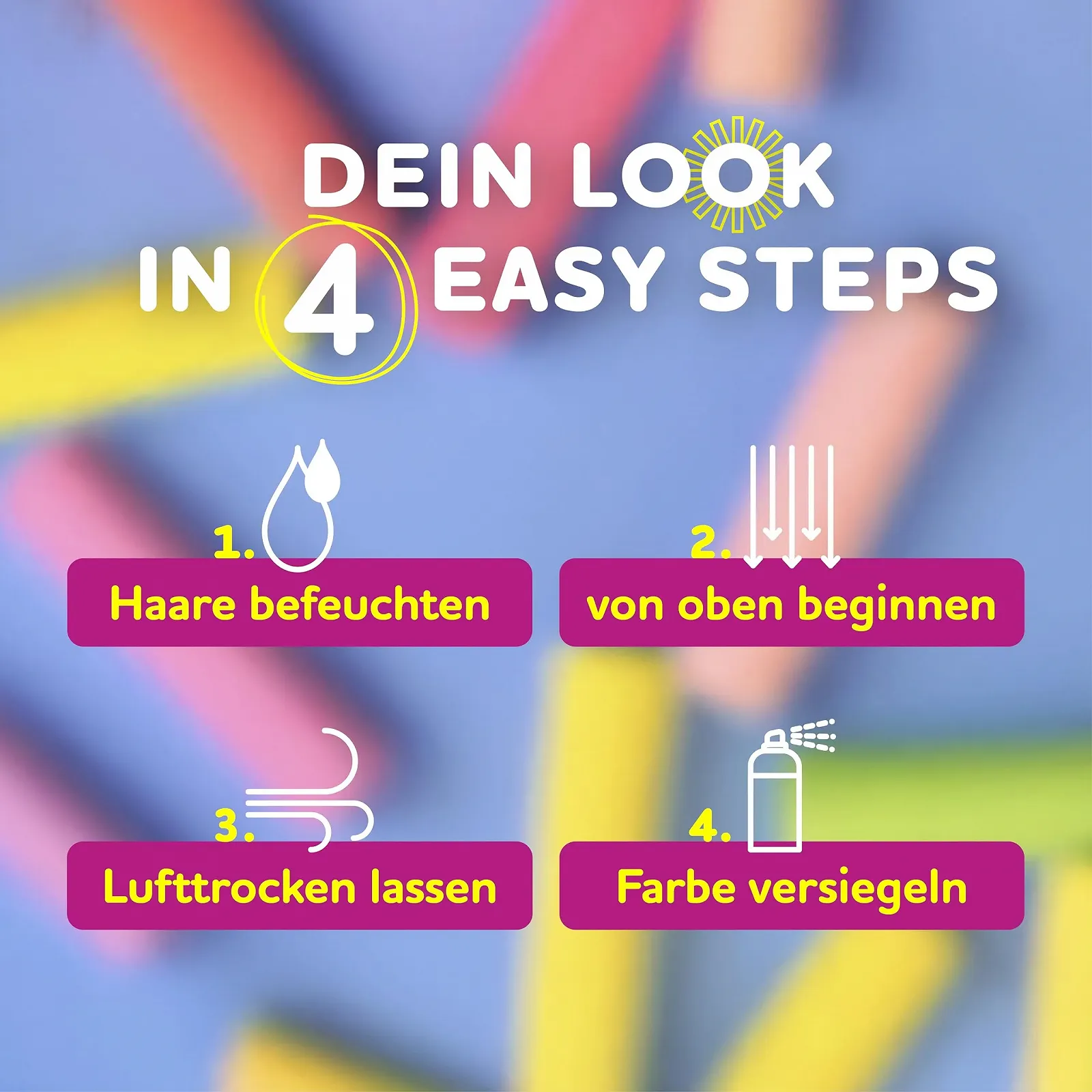 Набір крейди для волосся B&T Vibrant, 12 кольорів, проста у використанні, змивається, тимчасова фарба для волосся, фото №5 Набір крейди для волосся B&T Vibrant, 12 кольорів, проста у використанні, змивається, тимчасова фарба для волосся, фото №5