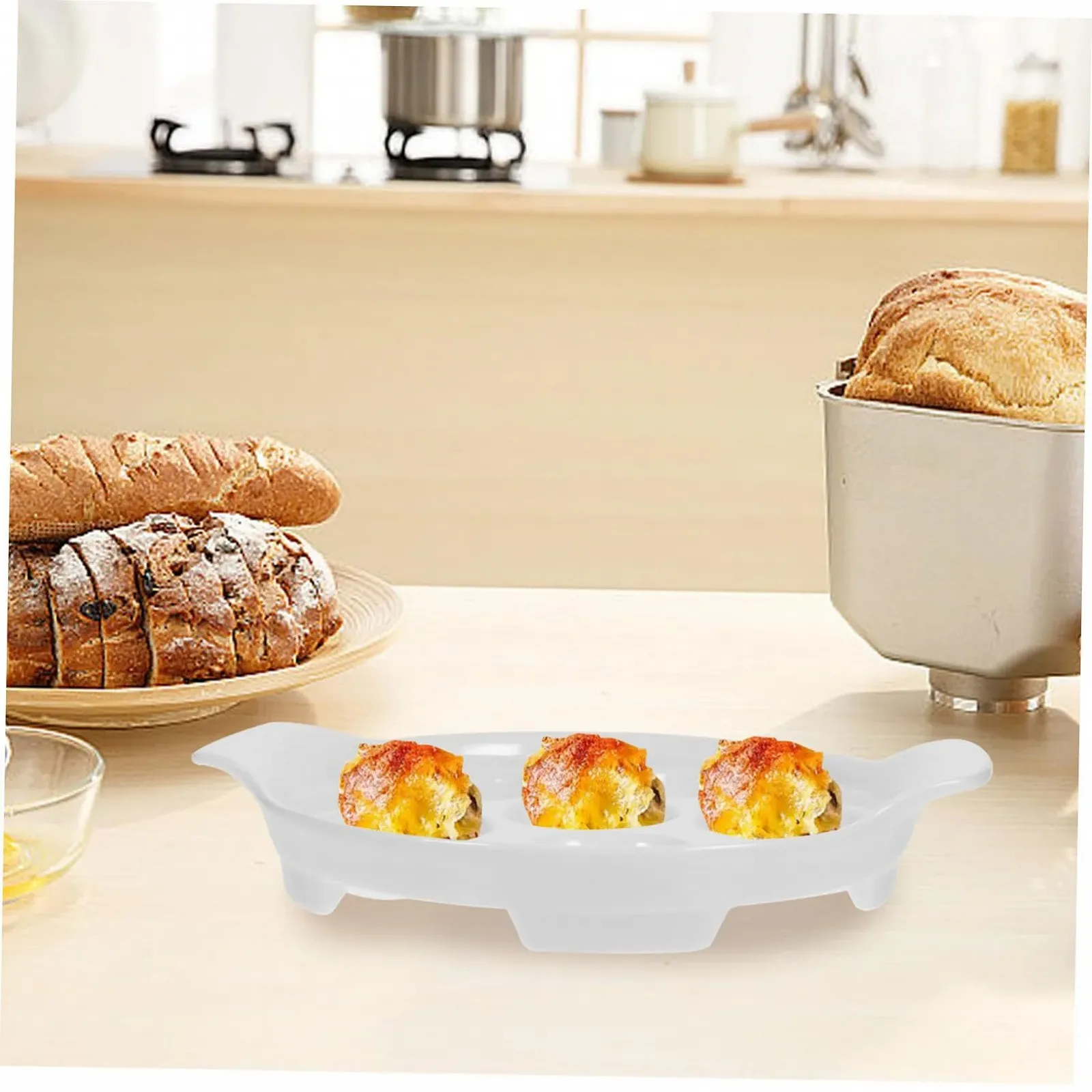 Форма для равликів Garneck 4 шт. керамічна з подвійною ручкою термостійка порцелянова для закусок, фото №3
