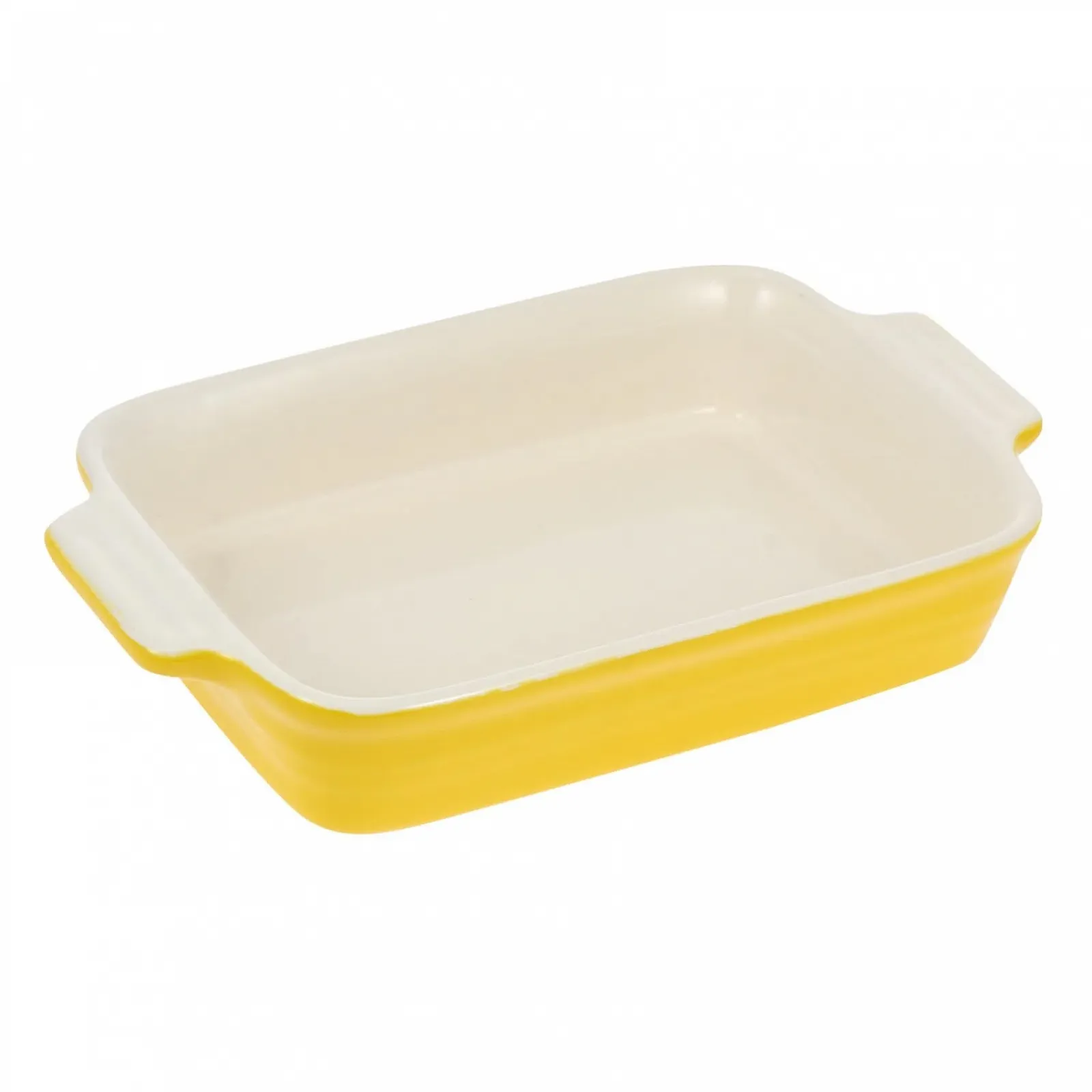 Форма для запікання SOLUSTRE керамічна прямокутна з ручками жовта, фото №1