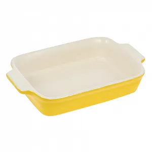 Форма для запікання SOLUSTRE керамічна прямокутна з ручками жовта - Фото 1
