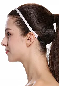 Обруч для волосся WIG ME UP Вузький CXT-009-138 1 см Білий synthetic.ua - Фото 1