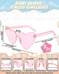 Сонцезахисні окуляри Без оправи PARSUP Форма серця Без оправи Серце Світлі Лінзи кольору цукерок synthetic.ua - Фото 1