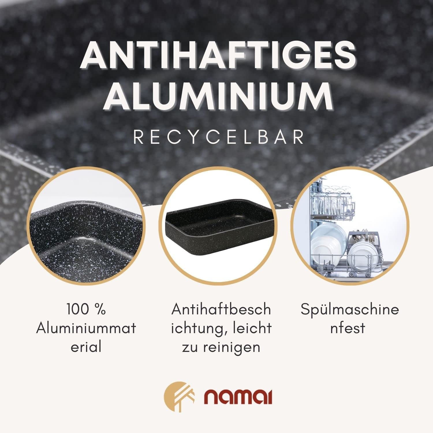 Форма для запікання NAMAI 40 см x 28 см Алюмінієва, фото №4