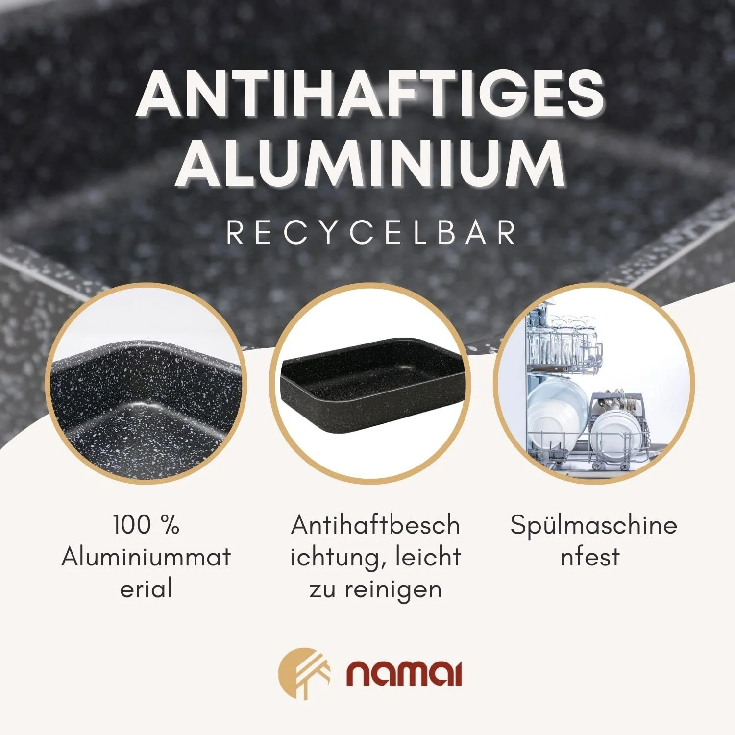 Форма для запікання NAMAI 40 см x 28 см Алюмінієва, фото №4