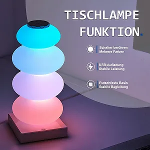 Настільна лампа Maxspace RGB сенсорна Candy Cane дизайн USB біла synthetic.ua - Фото 1