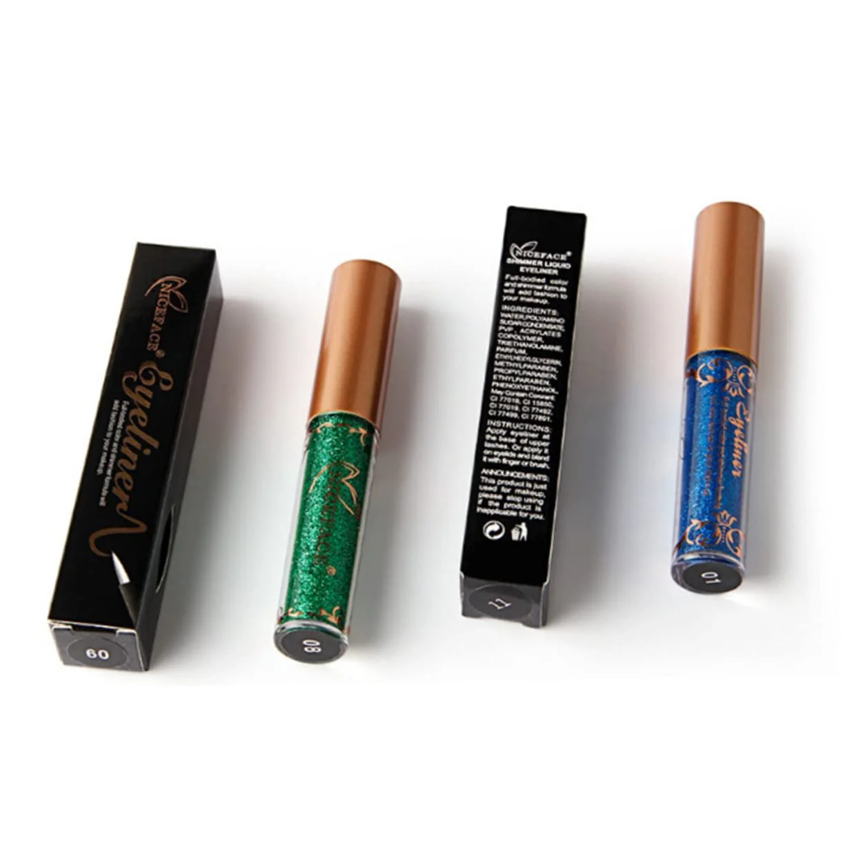 Карандаш для глаз minkissy 3St Блестящие, фото №5