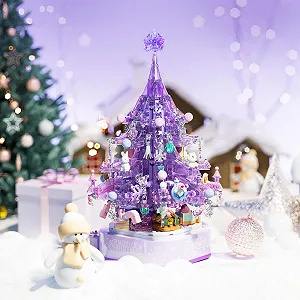 Конструктор Ёлка MEIEST Рождественская Музыкальная шкатулка Фиолетовый кристалл synthetic.ua - Фото 1