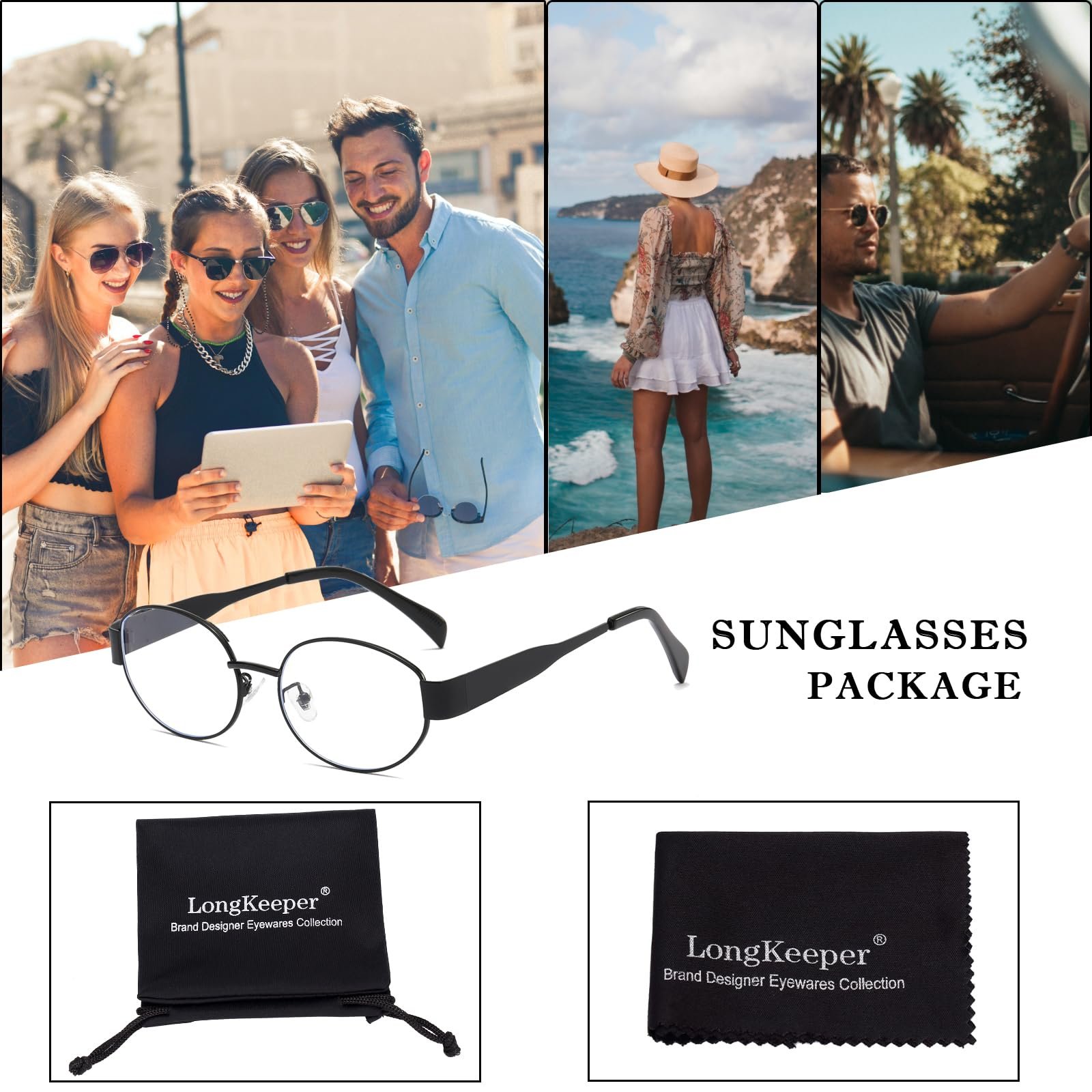 Солнцезащитные очки Oval Retro Long Keeper Металл Vintage UV400, фото №7