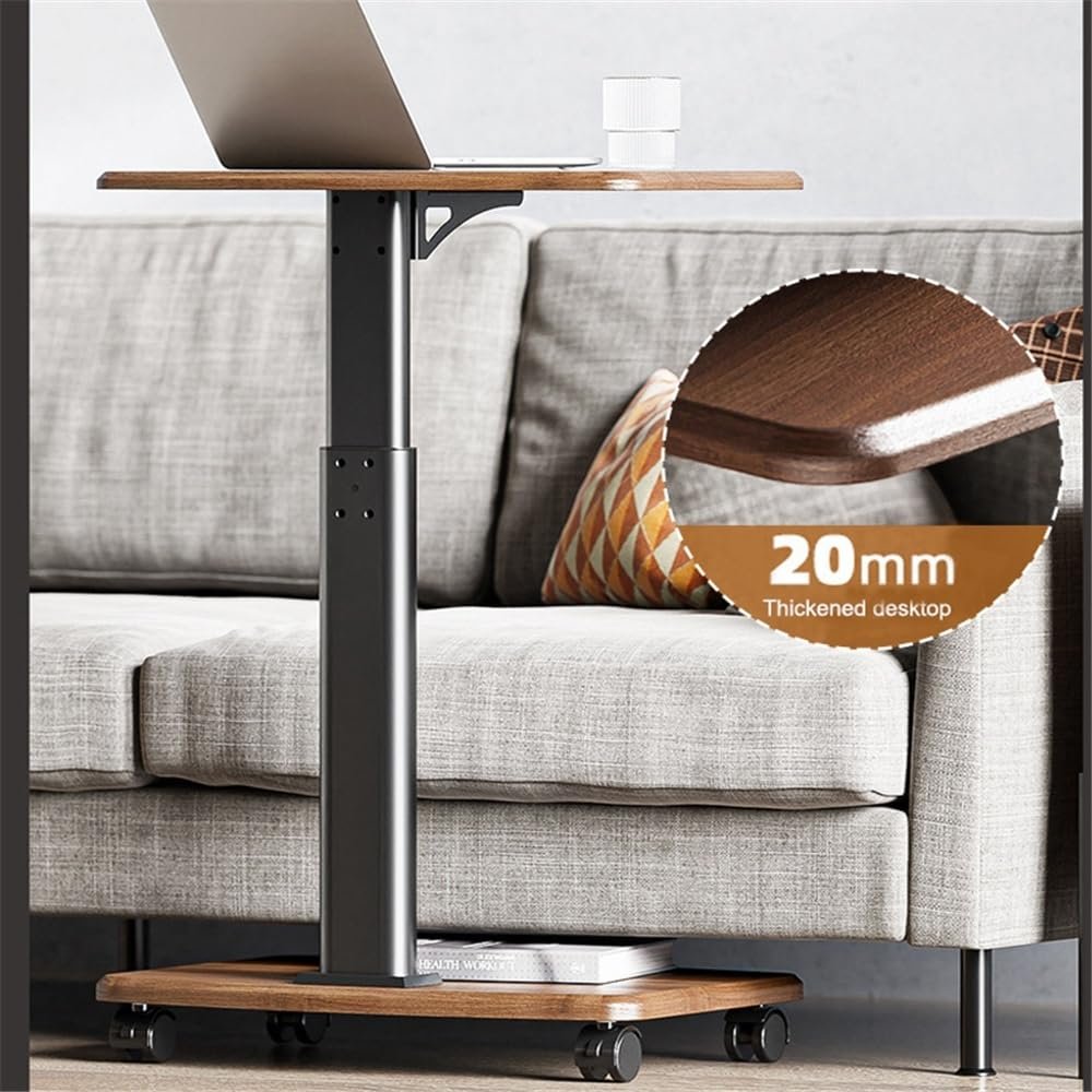 Мобильная подставка для компьютера 2-х уровневая с колесами, регулируемая по высоте, фото №6