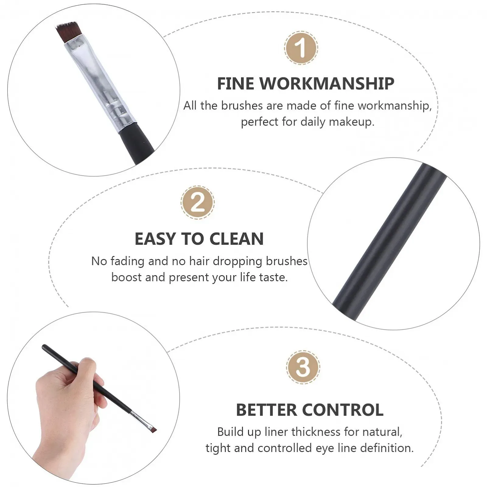 Пензель для брів Beaupretty Angled, фото №6