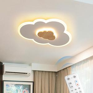 Светильник XIN'S Современный Белый LED Потолочный Светильник Креативный В форме Облака Деревянный С Пультом ДУ и Диммером Акриловый - Фото 1