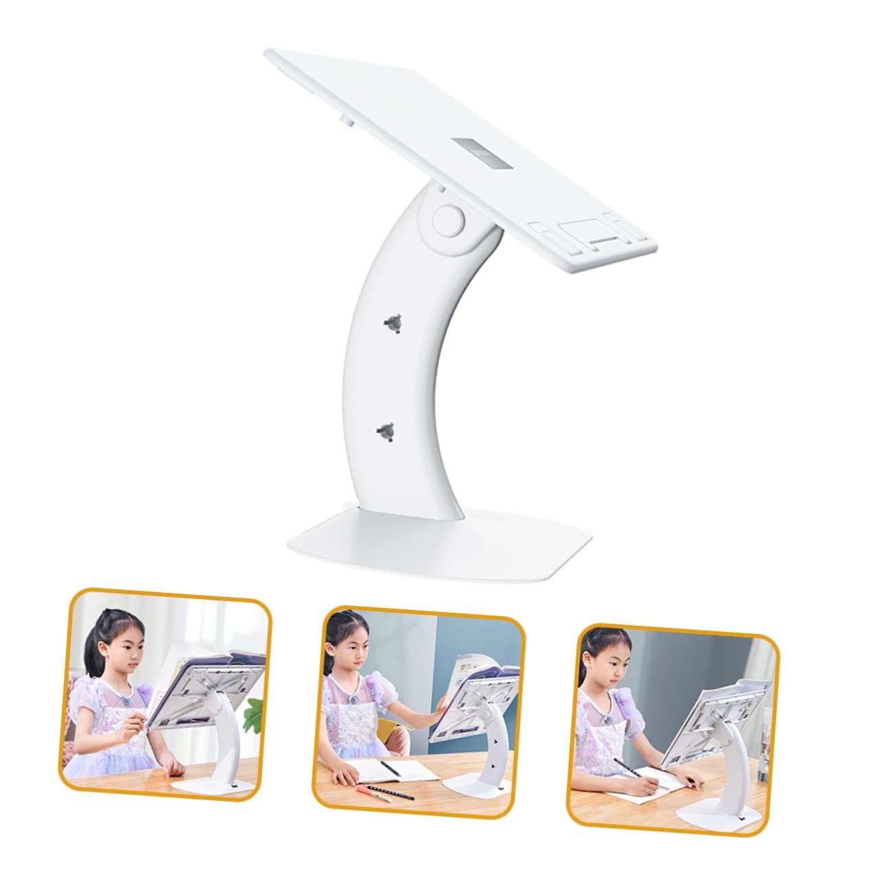 Подставка для ноутбука NUOBESTY Складная подставка для ноутбука для стола Эргономичная регулируемая регулировка наклона Высококачественный ПК Материал Нескользящая силиконовая накладка для комфортной работы, фото №9