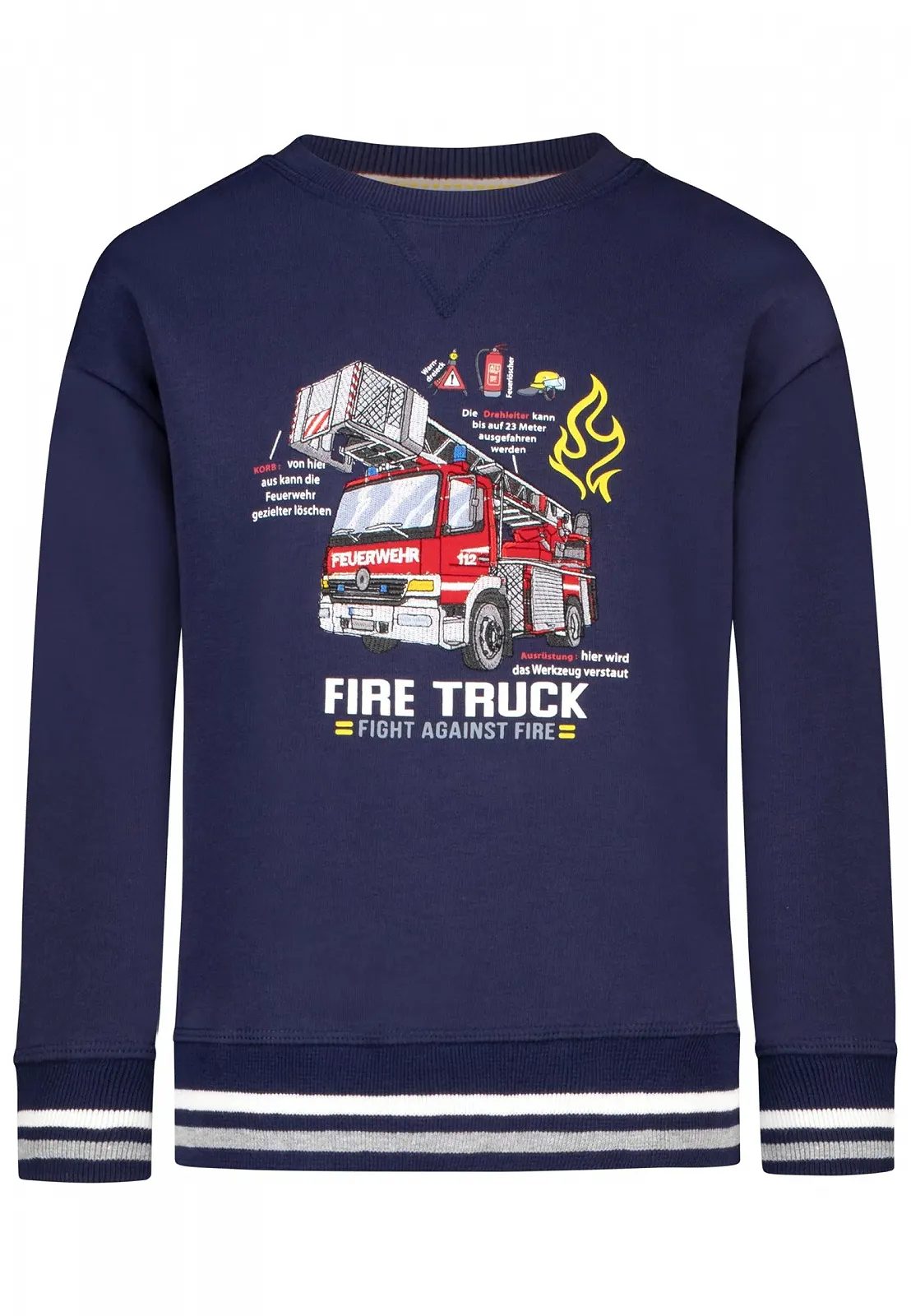 Толстовка SALT AND PEPPER для хлопчиків з вишивкою пожежної бригади, фото №1