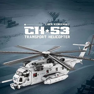 Конструктор Technology Военный самолет, 2192 детали, 1/35 CH-53E Super Stallion, Современный военный вертолет, Mocsage, Совместим с крупными брендами synthetic.ua - Фото 1