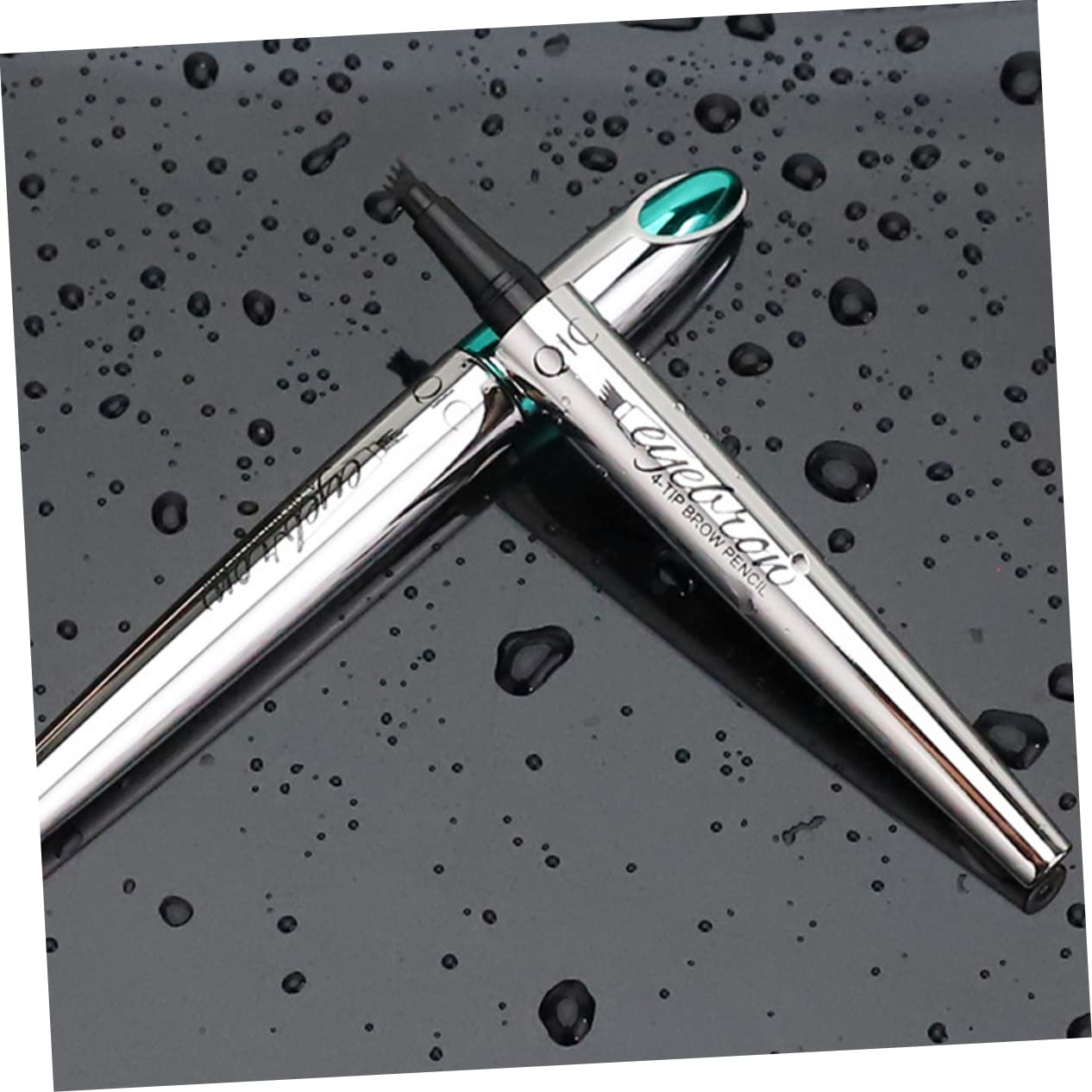 Карандаш для бровей HAPINARY Brow Tool темно-коричневый с четырьмя головками, фото №3