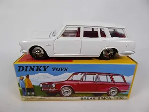 Миниатюра DeAgostini Dinky Toys Simca 1500 Break Белый + Кемпинговый стол / 507 MB414 synthetic.ua - Фото 1