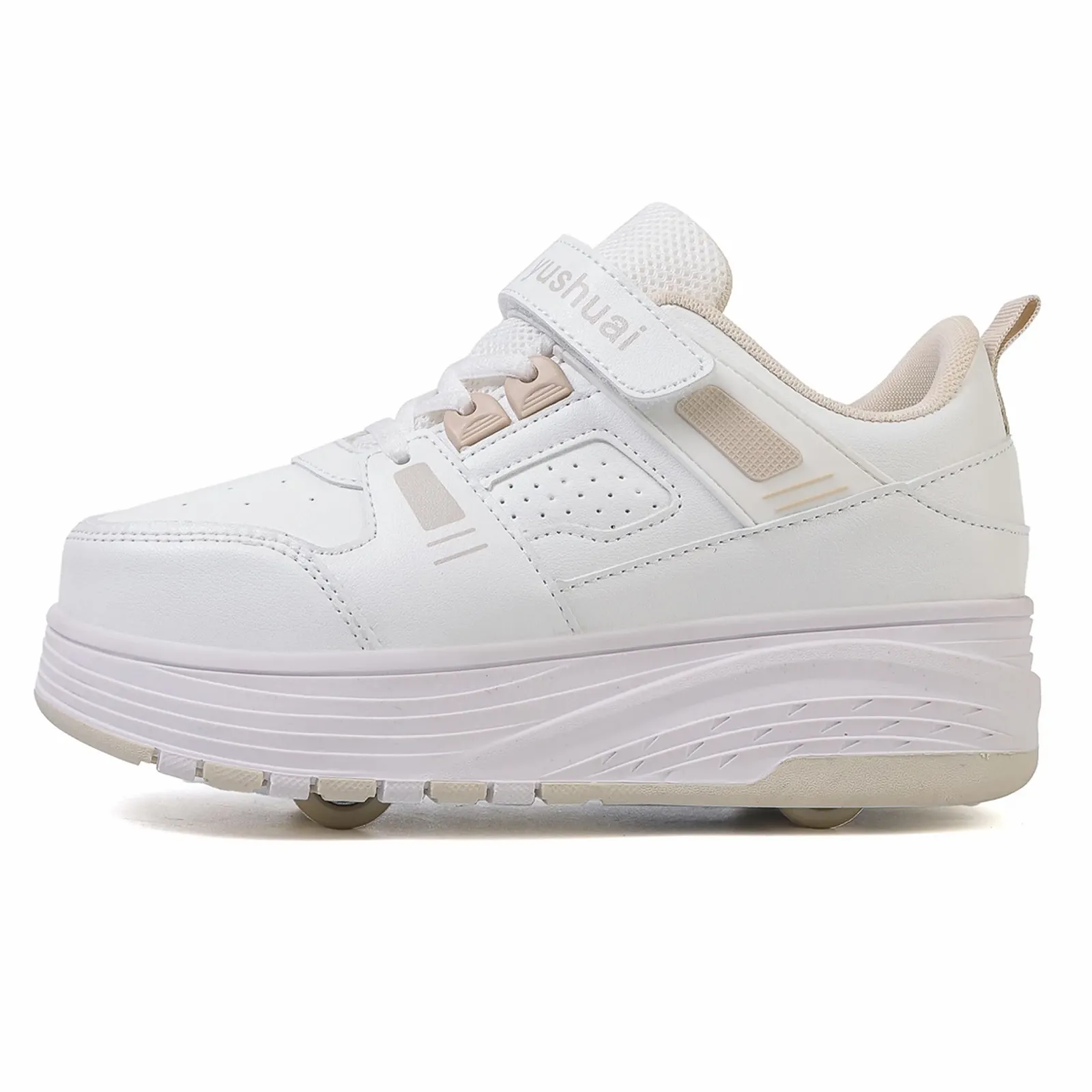 Кроссовки на роликах и девочек, уличные кроссовки на роликах для детей, роликовые кроссовки 2-в-1 с 4 роликами, фото №2