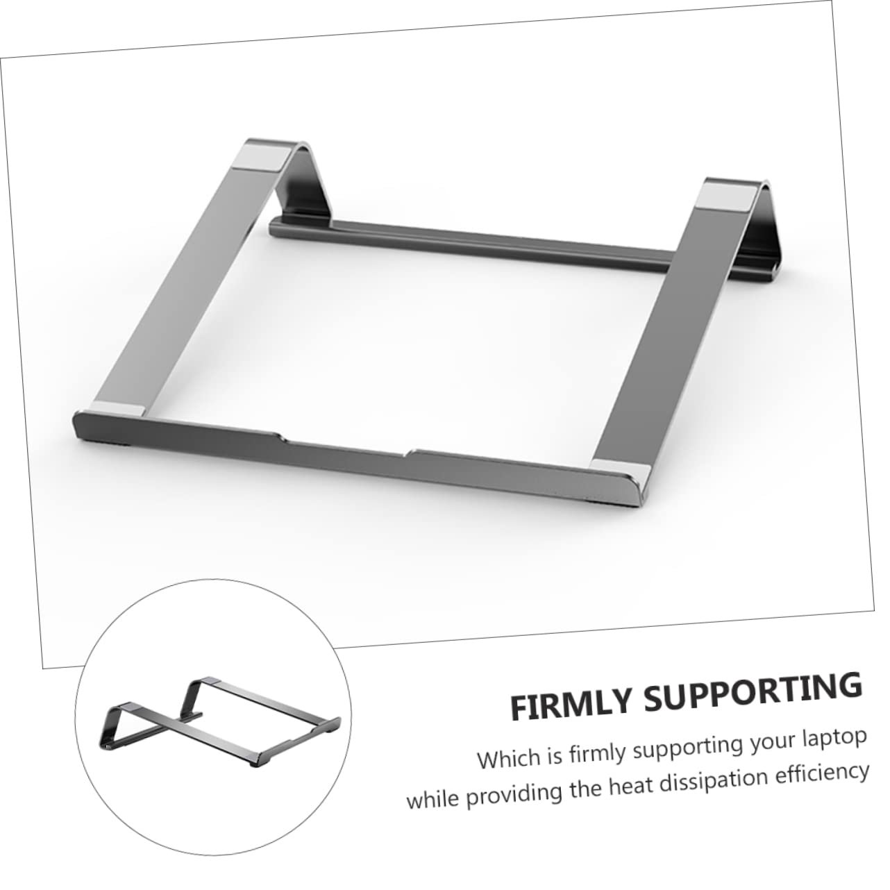 Подставка для ноутбука алюминиевая, многоцелевая GALPADA, регулируемая по высоте, эргономичная, эффективное рассеивание тепла, стабильная, надежная для домашнего офиса, фото №9
