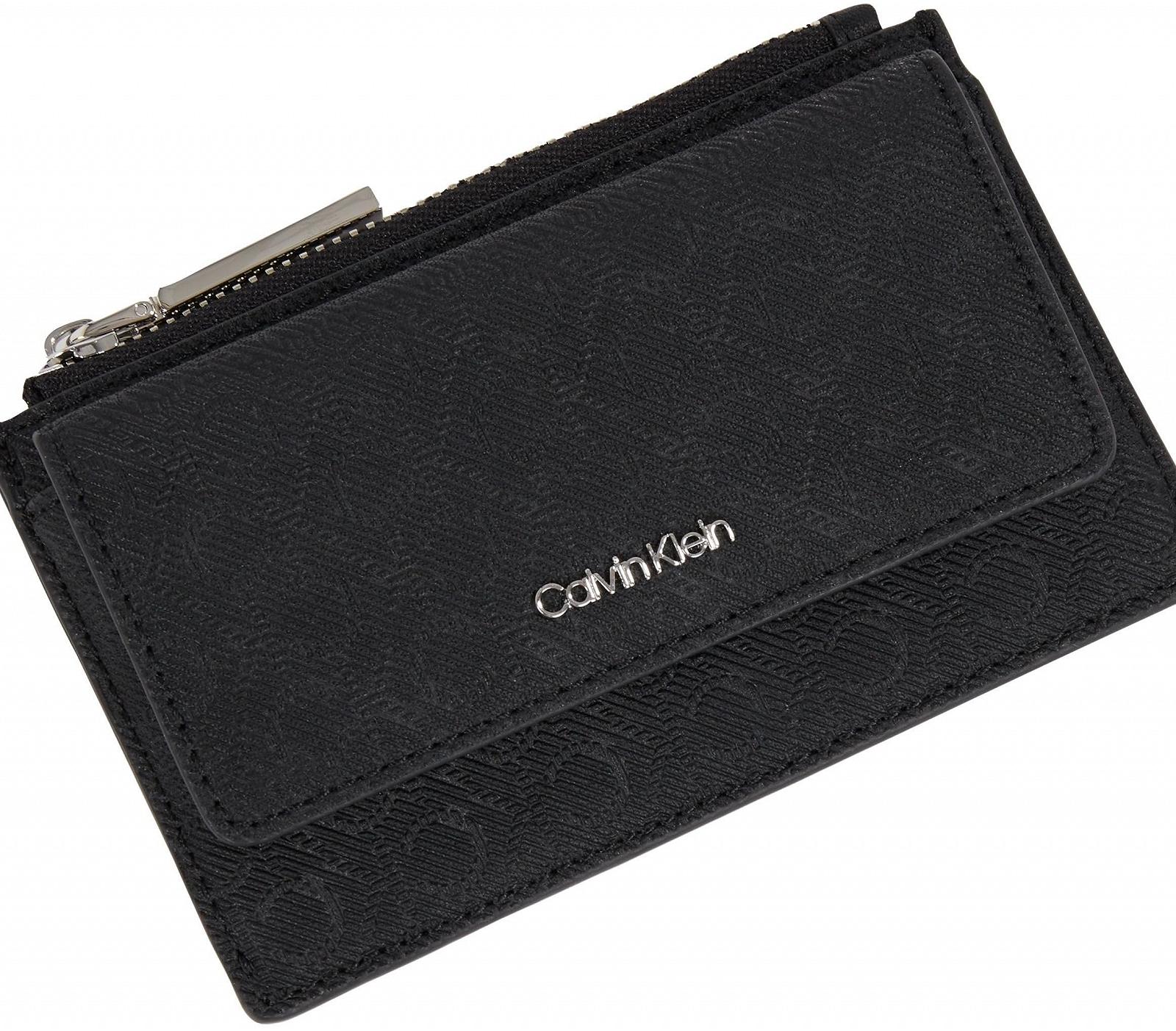 Картхолдер Calvin Klein Must Flap Cardholder Mono з блискавкою Чорний Mono, One Size, фото №3