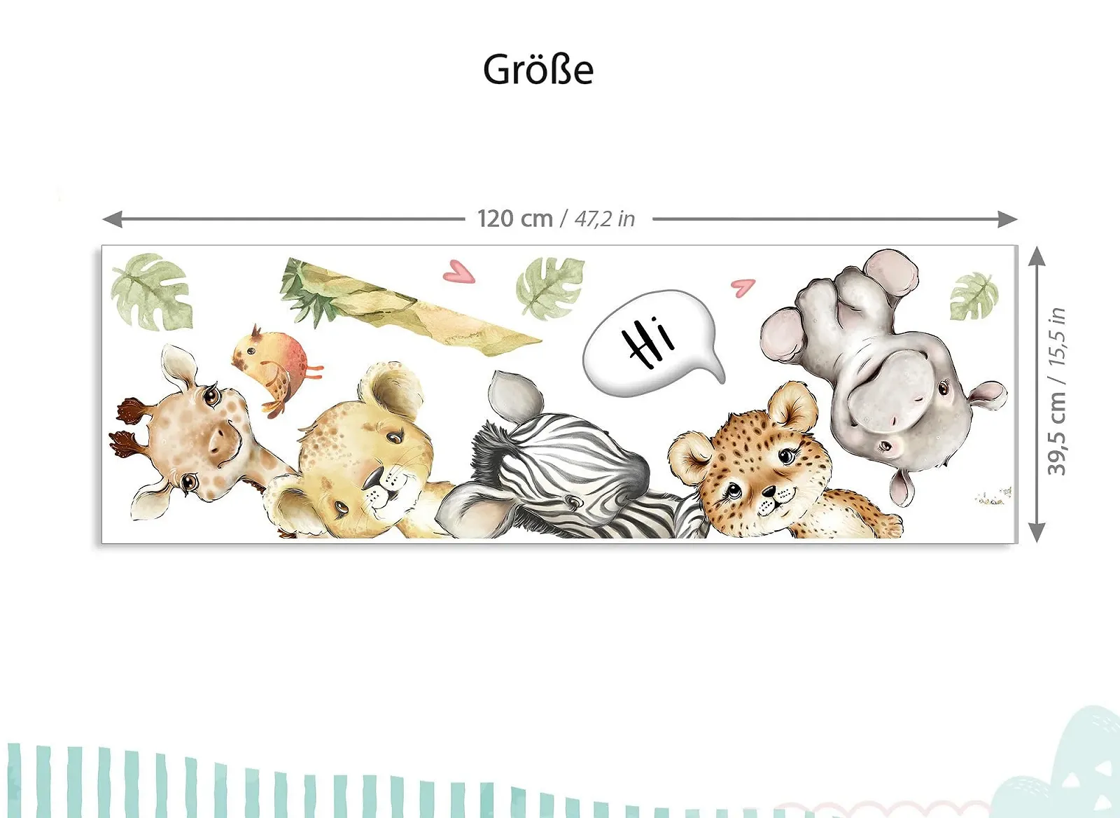Наклейка на стіну та двері DK1004-8 Forest Animals для дитячої кімнати, фото №4