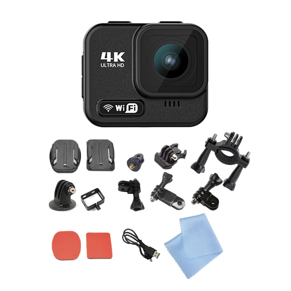 Екшн-камера Camnoon 4K Mini Sports 20MP WiFi 170° Wide Angle Lens 21M Waterproof з 2.1-дюймовим сенсорним екраном, фото №1