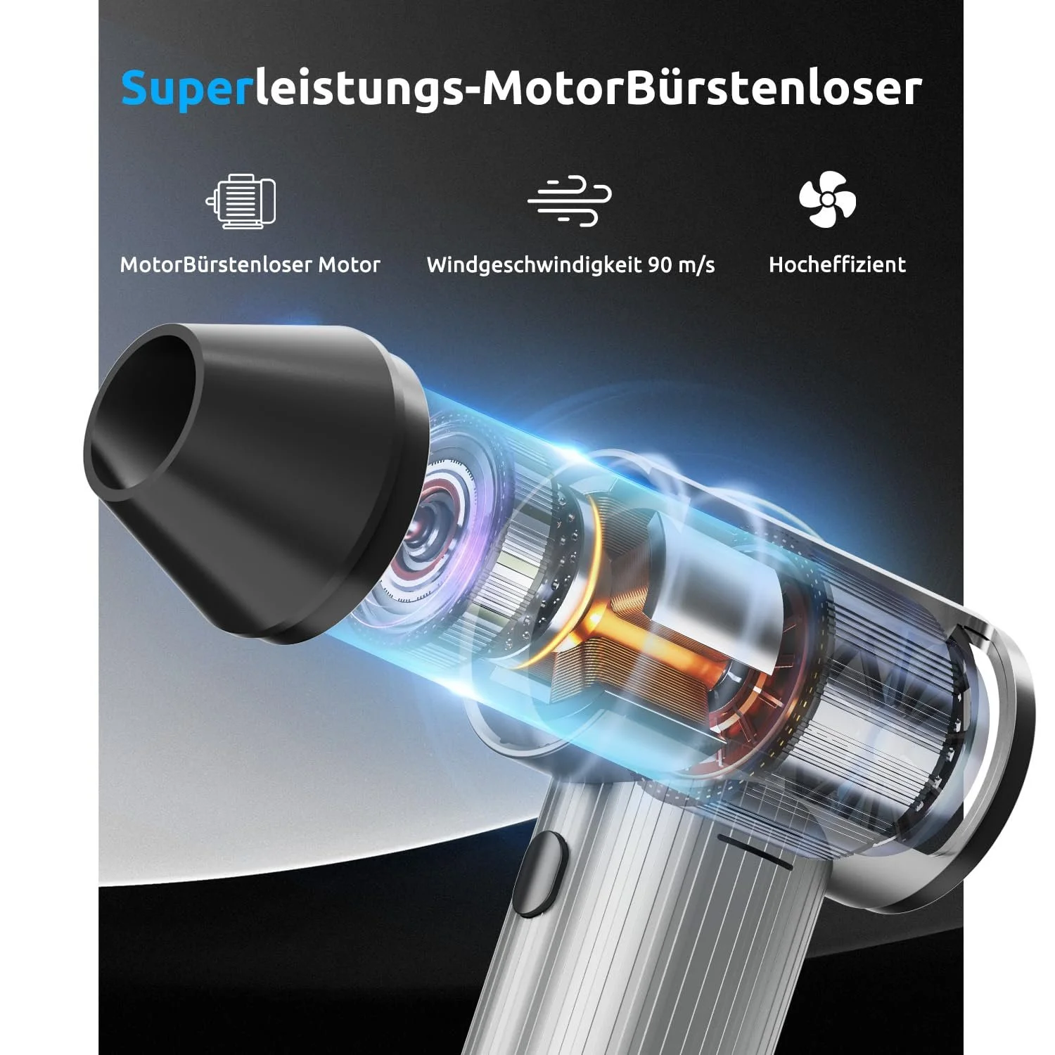 Электрический очиститель воздуха Hifound 270 000 об/мин 240 Вт 3 скорости Серебристый, фото №2 Электрический очиститель воздуха Hifound 270 000 об/мин 240 Вт 3 скорости Серебристый, фото №2